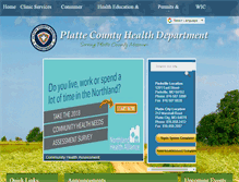 Tablet Screenshot of plattecountyhealthdept.com